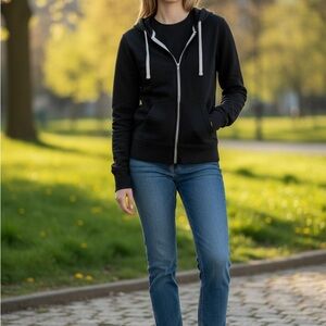 Mossimo Supply Co. Black Zip-Up Hoodie (F-006)